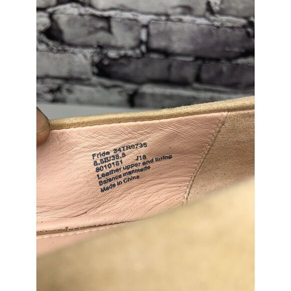 Taryn RoseFrida Beige Suede Rose Ballet Flats Shoes Sz Women’s Sz 8.5B US/38.5EU - Picture 14 of 16